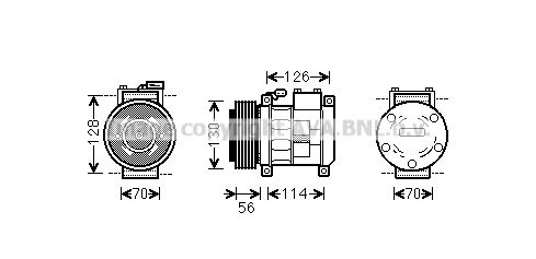 AVA QUALITY COOLING Компрессор, кондиционер CRAK062